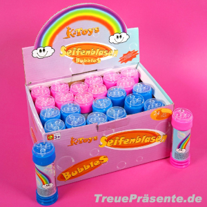 Seifenblasen mit Geduldsspiel, farblich sortiert