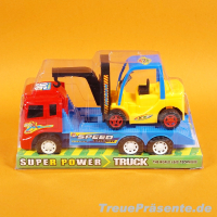 Transport-LKW mit Stapler, ca. 27 x 12 x 9 cm