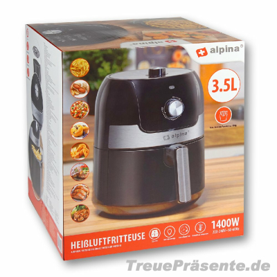 Heißluft-Fritteuse 1.400 W, 3,5 l mit spülmaschinenfestem Topf