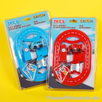 Spielset Straße mit Aufzieh-Fahrzeug, ca. 30 x 20 cm