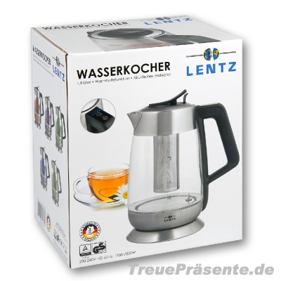 Wasserkocher 2in1 inklusive Teekocher und LED-Beleuchtung