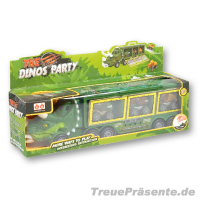 Dinosaurier-Transporter mit Rückzug und drei Dino-Autos