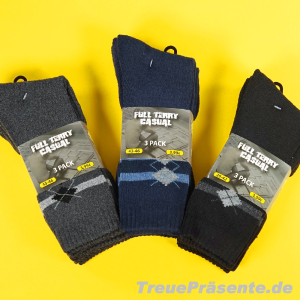 Herren-Sportsocken 3er-Pack, dunkle Farben,...