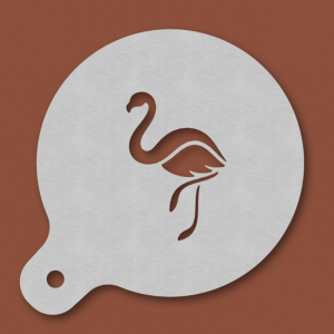 Cappuccino-Schablone Flamingo