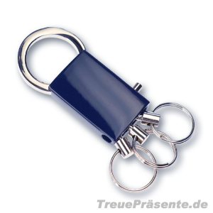 Schlüsselanhänger Metall blau in Einzelverpackung