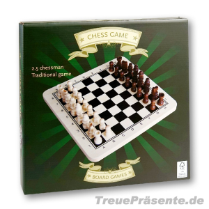 Schachspiel aus Holz, ca. 30 x 30 x 4,5 cm