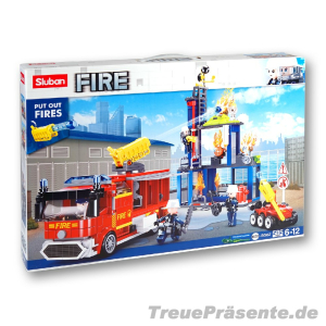 Feuerwehr-Übung Steckbausteinkasten, 585-teilig