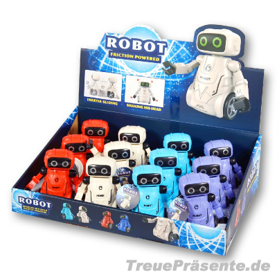 Roboter ca. 12 cm mit Friktions-Antrieb und beweglichen Armen