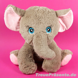 Plüsch-Elefant mit gestickten Augen, ca. 31 cm