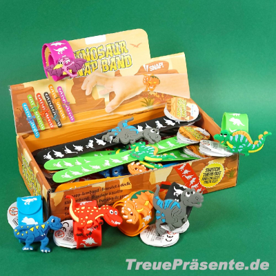 Schnapp-Armband Dinosaurier ca. 21 cm, farblich sortiert