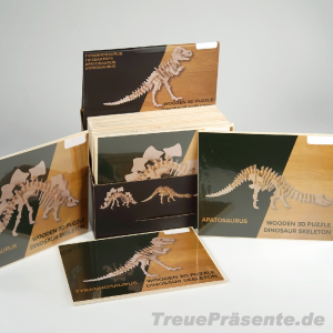 Naturholz 3D-Puzzle Dinos, ca. 23 x 19 x 0,5 cm, sortiert