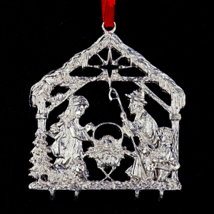 3D Pewter Ornament Christmas Tree with Toys –...