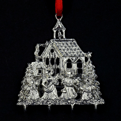3D-Zinnminiatur Kirche mit Engeln - SilverStylePewter