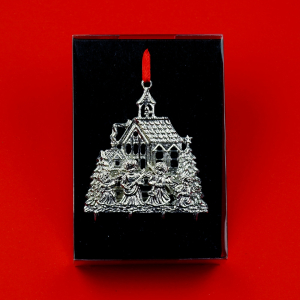 3D-Zinnminiatur Kirche mit Engeln - SilverStylePewter