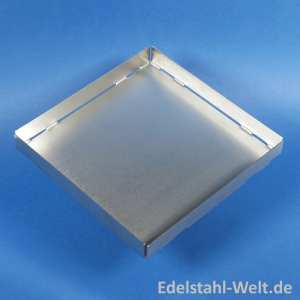 Edelstahl-Tablett 200 x 200 x 25 mm