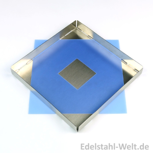 Edelstahl-Tablett 200 x 200 x 25 mm