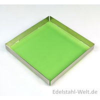 Edelstahl-Tablett 200 x 200 x 25 mm