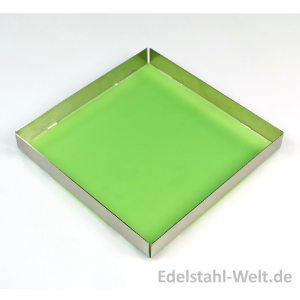 Edelstahl-Tablett 180 x 180 x 10 mm