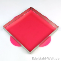 Edelstahl-Tablett 180 x 180 x 10 mm