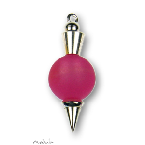 Anhänger -334- pink (Polarisperle matt) Metall...