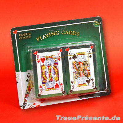 Spielkarten 2er-Set, 52 Karten plus Joker auf Karte
