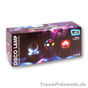 Discolampen 3er-Set, ca. 28 x 11 x 9,5 cm
