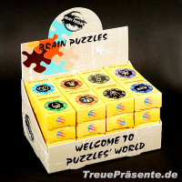 Geduldsspiel aus Metall, ca. 5 x 4 cm, Lieferung sortiert
