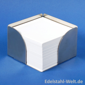 Notizzettelbox 101 aus Edelstahl, inkl. Logogravur...