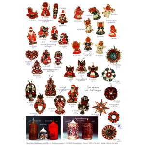 Sonderposten Wachs-Anhänger / Christbaumschmuck /...