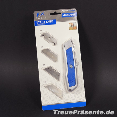 Profi Cuttermesser / Teppichmesser inkl. 20 Klingen in 5 Typen