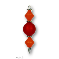 Anhänger -340- orange-rot (2 Polaris-Doppelkegel