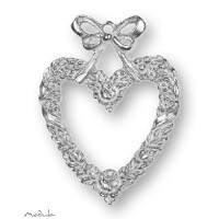 Anhänger Herz mit Schleife oben poliert - ausverkauft!