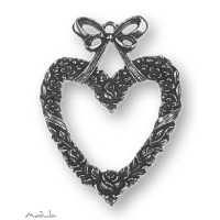 Anhänger Herz mit Schleife oben antik - ausverkauft!