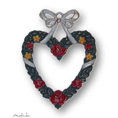 Anhänger Herz mit Schleife oben color - ausverkauft!