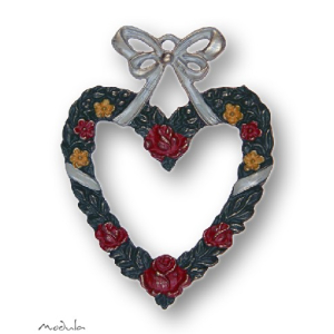 Anhänger Herz mit Schleife oben color - ausverkauft!