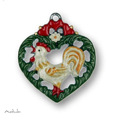 Anhänger Herz Hahn color - ausverkauft!