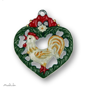 Anhänger Herz Hahn color - ausverkauft!