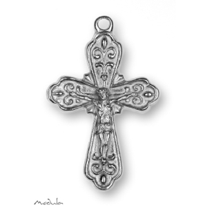 Anhänger kleines Kreuz mit Korpus poliert -...