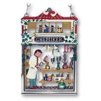 Pewter Picture Chemist „Chemiker“