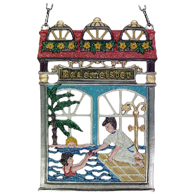 Pewter Picture Lifeguard „Bademeister“