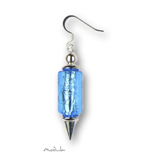 Ohrschmuck (1 Paar) -104- hellblau (Glaszylinder)