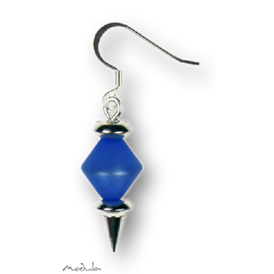 Ohrschmuck (1 Paar) -106- blau (Polaris-Doppelkegel matt)