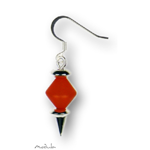 Ohrschmuck (1 Paar) -106- orange (Polaris-Doppelkegel matt)