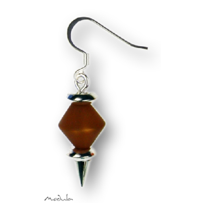 Ohrschmuck (1 Paar) -106- hellbraun (Polaris-Doppelkegel matt)