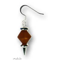 Ohrschmuck (1 Paar) -106- hellbraun (Polaris-Doppelkegel matt)