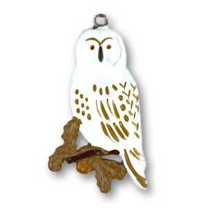 Pewter Ornament Snowy Owl