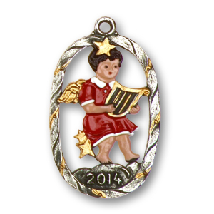 Pewter Ornament Annual Angel 2014