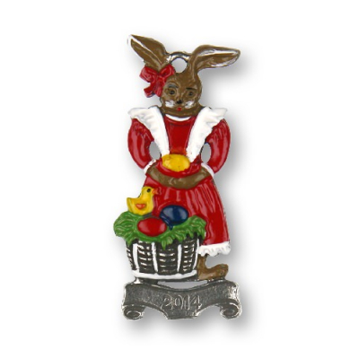 Pewter Ornament Easter Bunny 2014