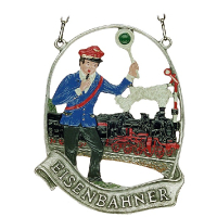 Pewter Picture Railroader "Eisenbahner" oval