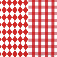 Karton Dekor 58 Rauten/Karo weiß/rot
